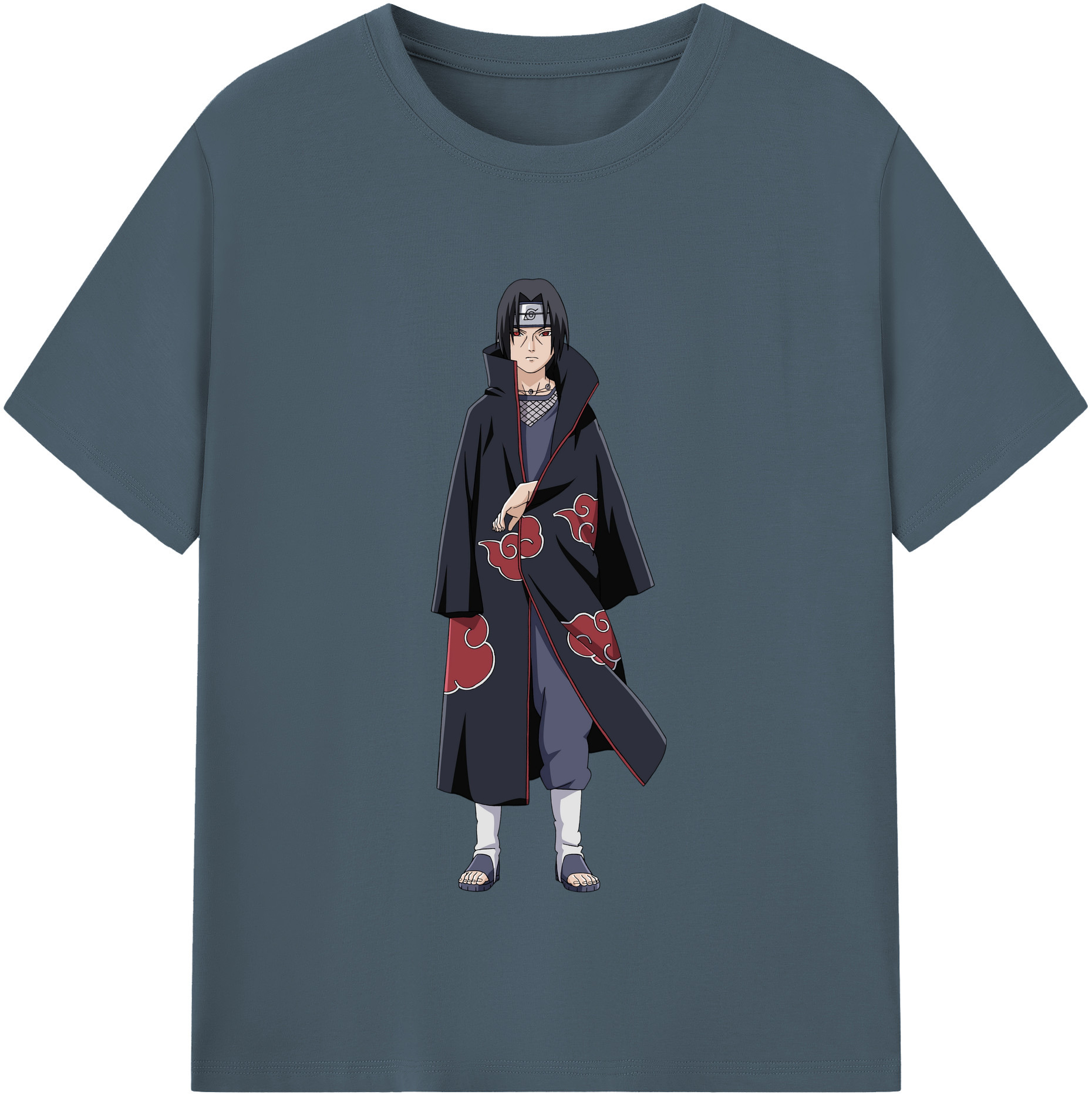 （画像用） NARUTO -ナルト- うちは イタチ Uchiha Itachi 綿100％半袖Tシャツ（フロントプリント）